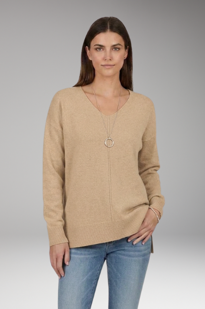 Seraphine | V-Neck Textured Knit Sweater