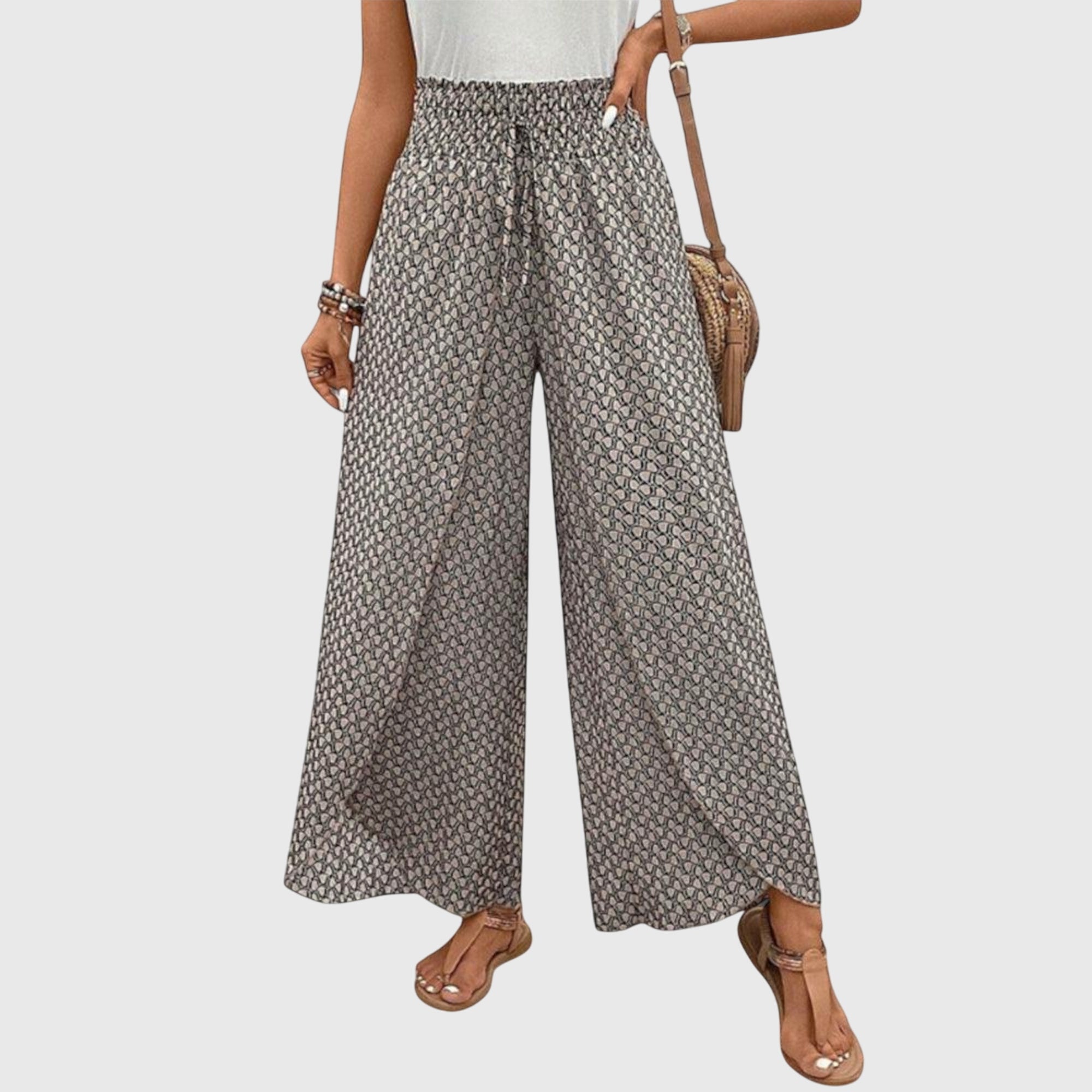 Serena high waist palazzo pants - front view