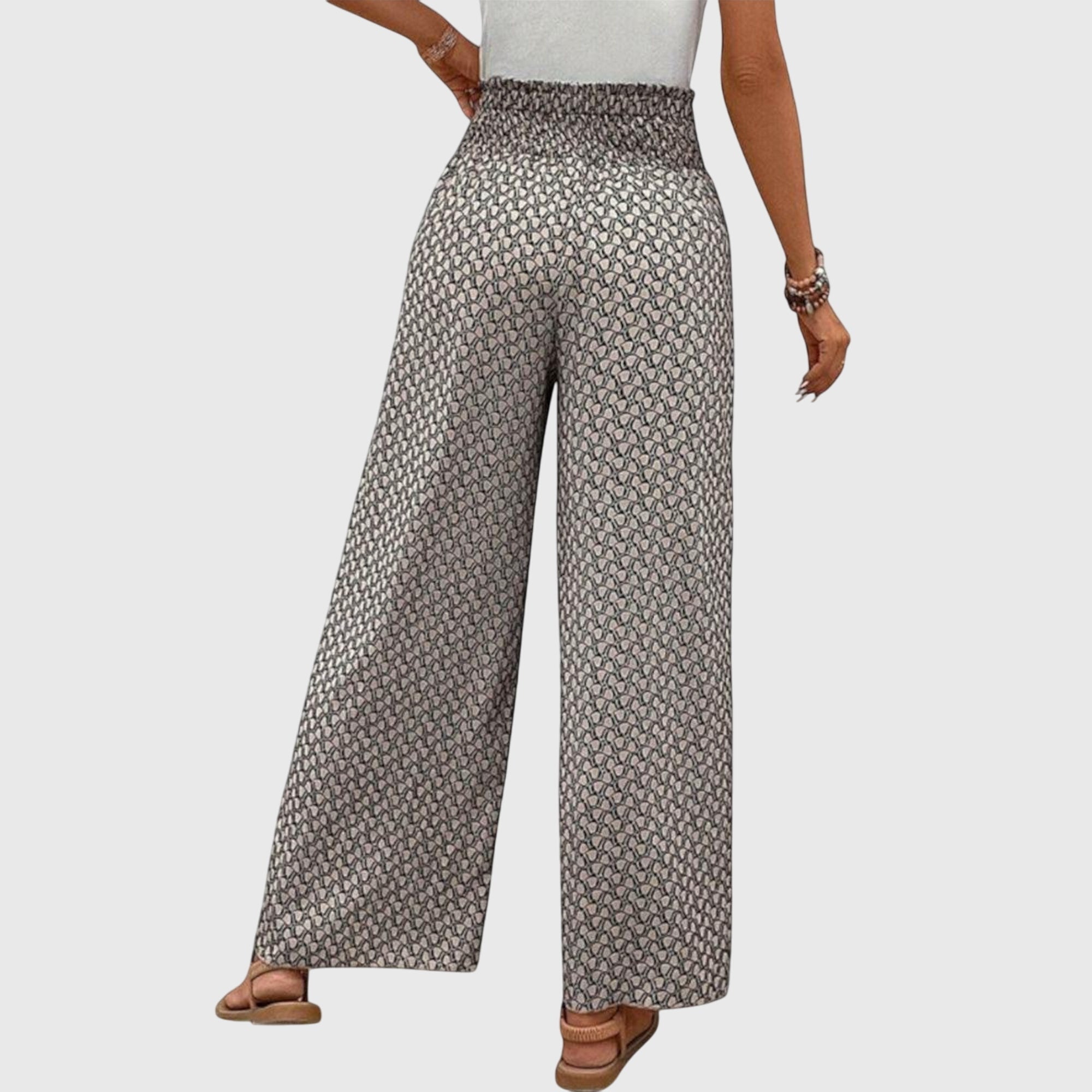 Serena high waist palazzo pants - waistband detail