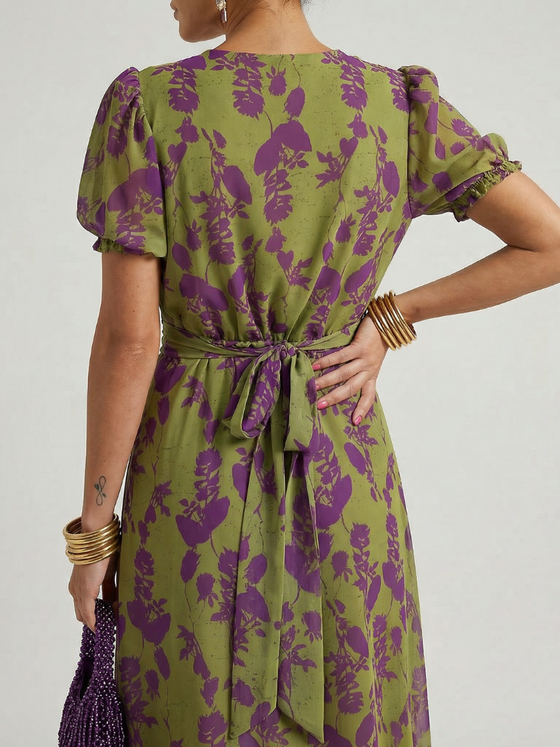 Serena | V-Neck Wrap Midi Dress