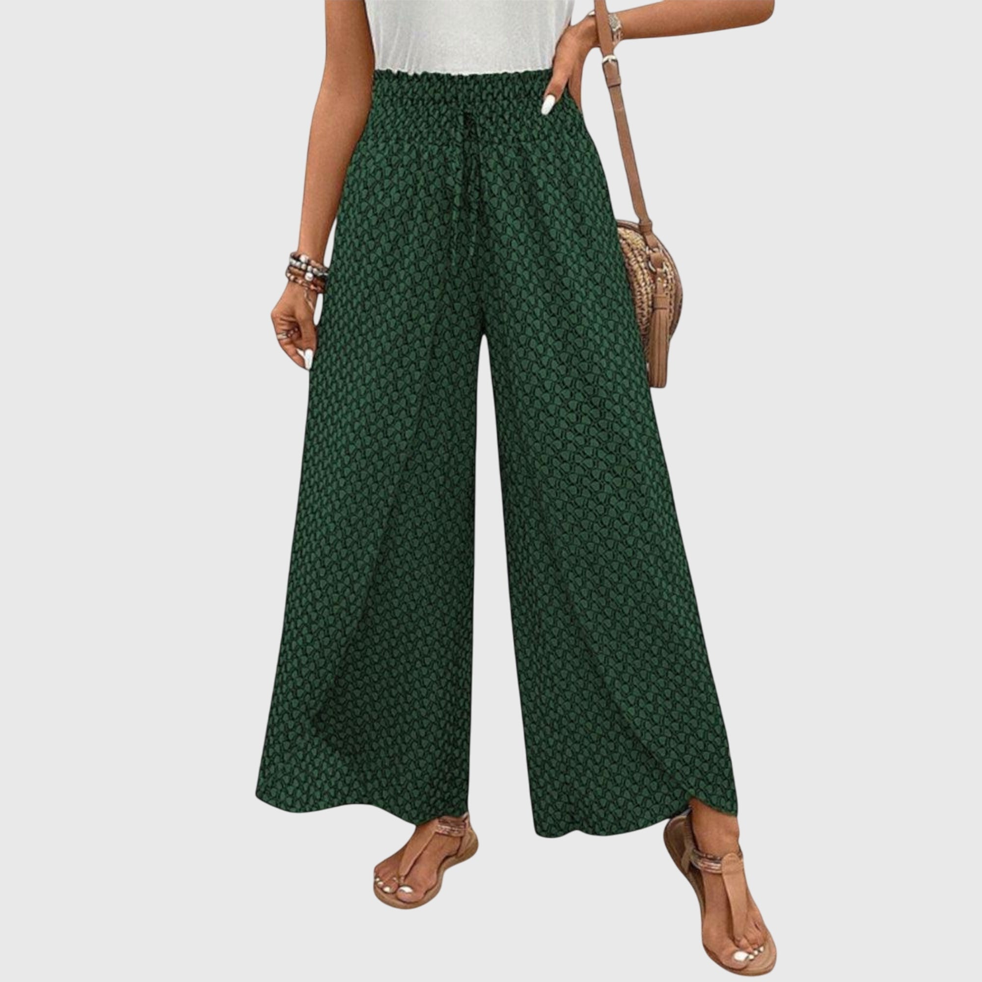 Serena high waist palazzo pants - styled outfit