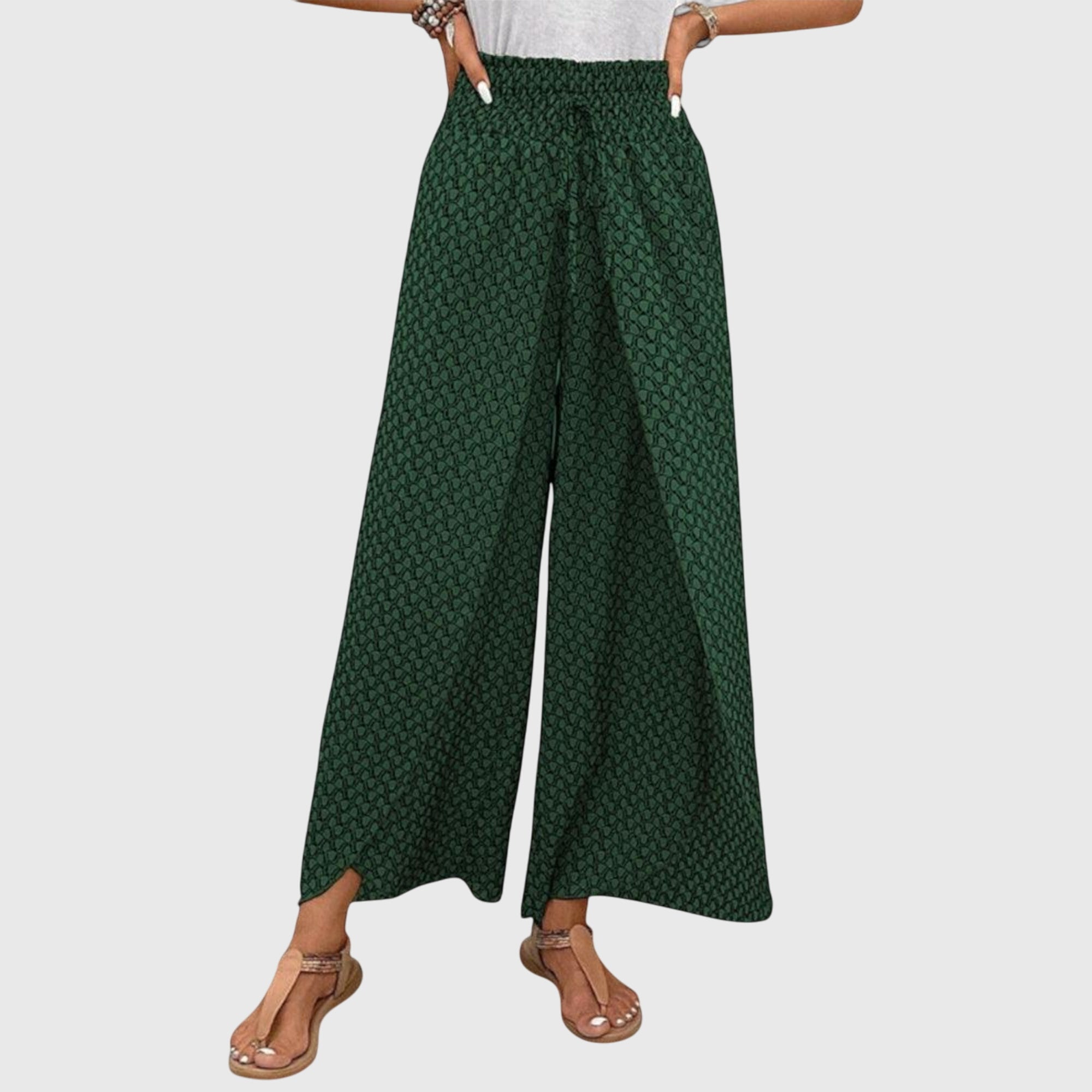 Serena high waist palazzo pants - fabric drape