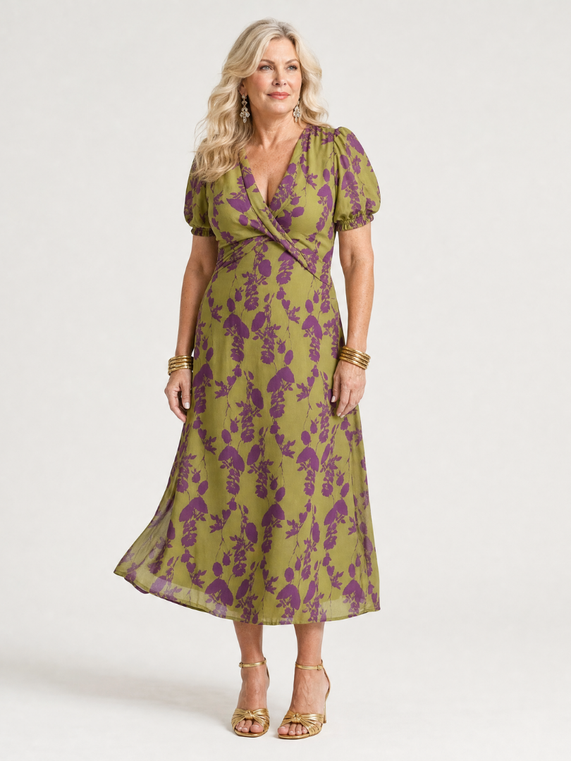 Serena | V-Neck Wrap Midi Dress