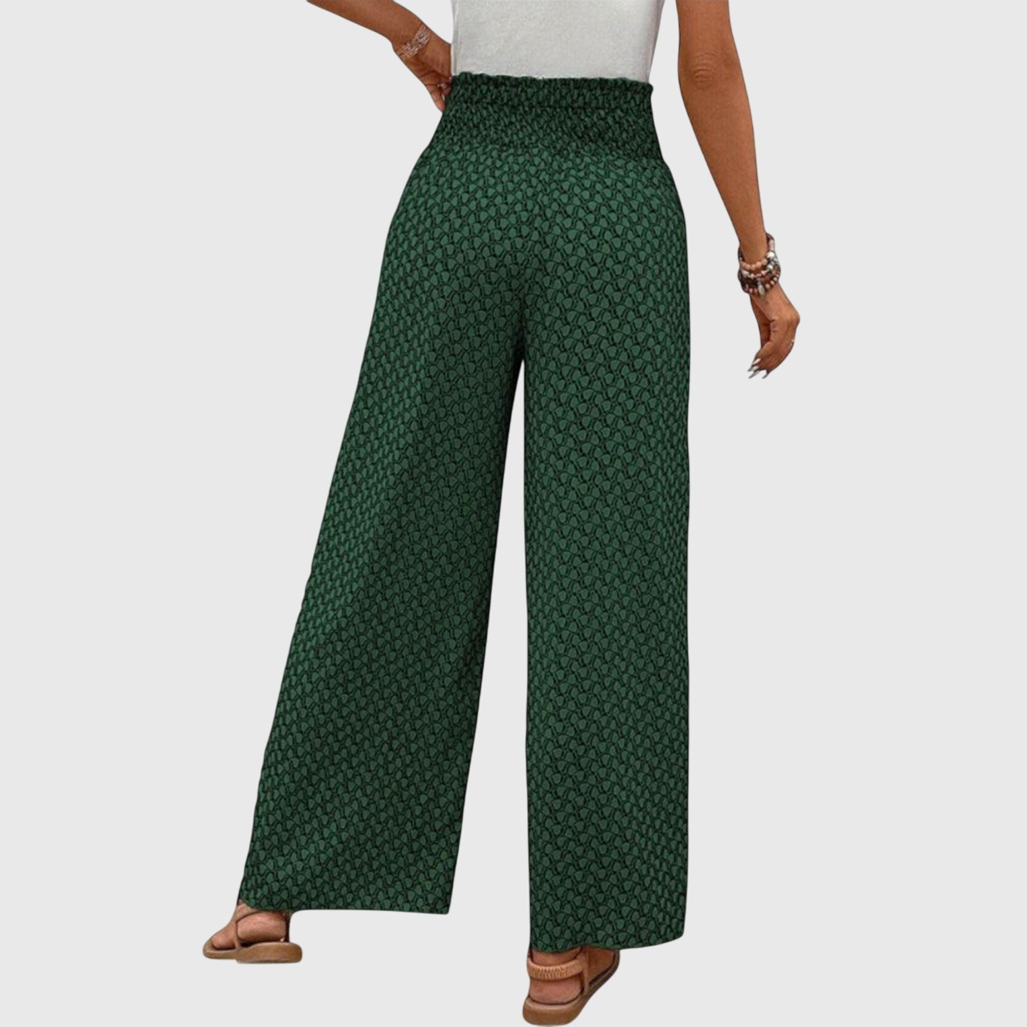 Serena high waist palazzo pants - color Red