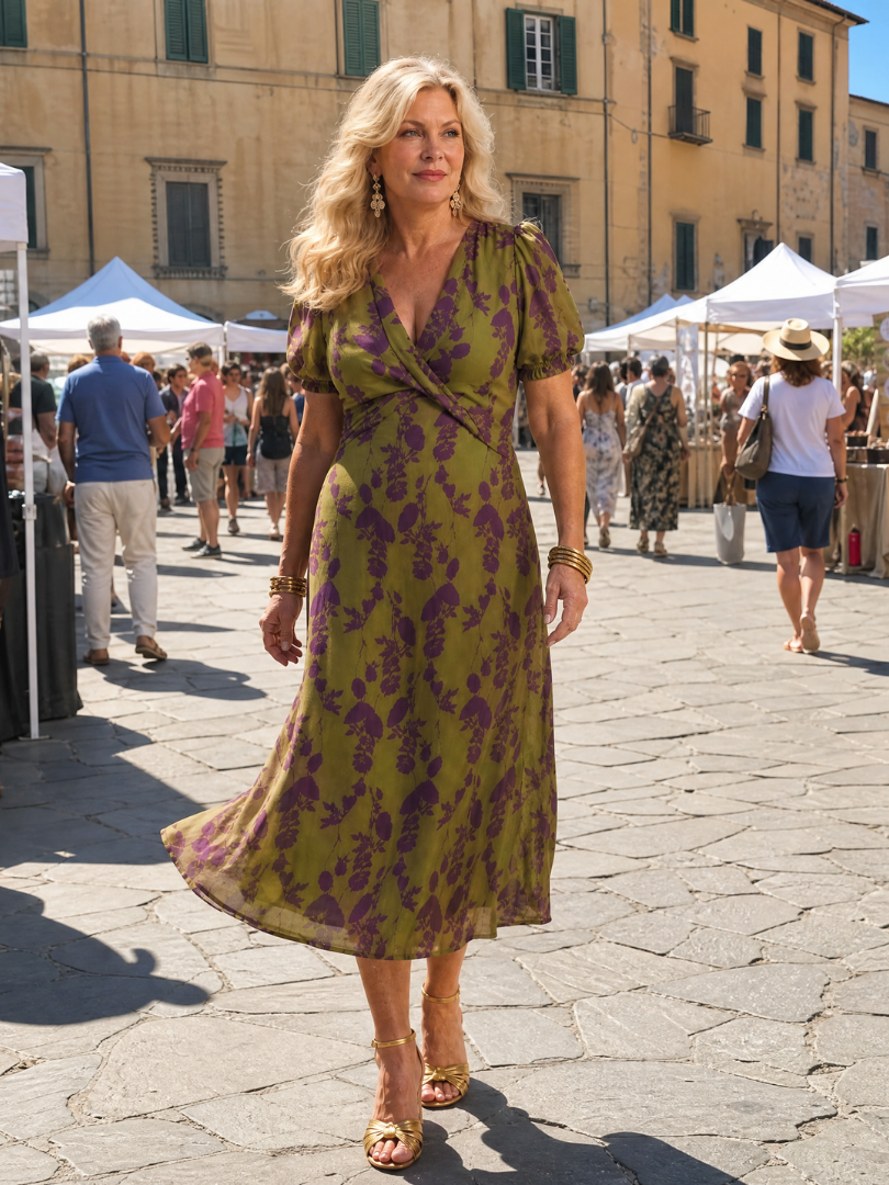 Serena | V-Neck Wrap Midi Dress