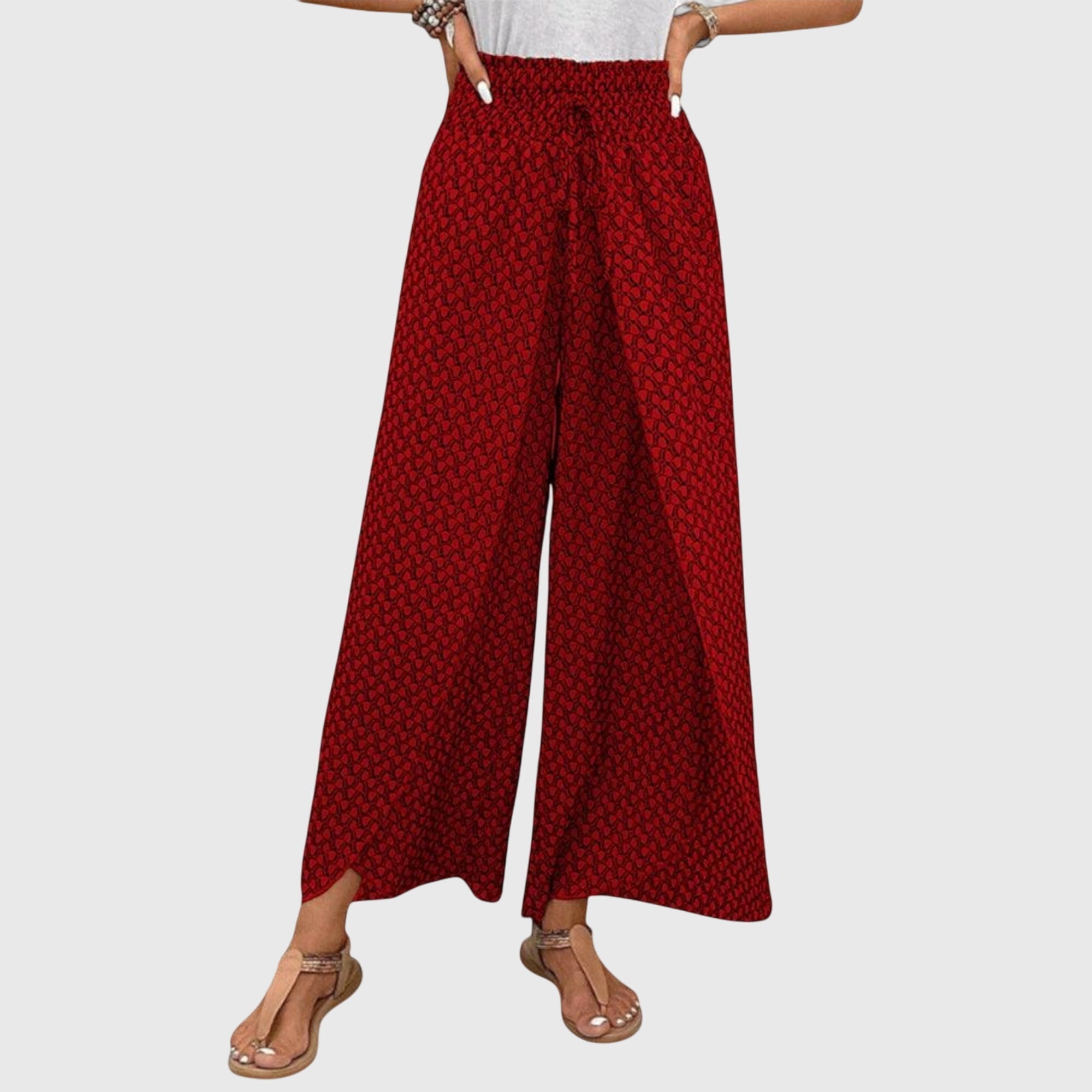 Serena high waist palazzo pants - color White