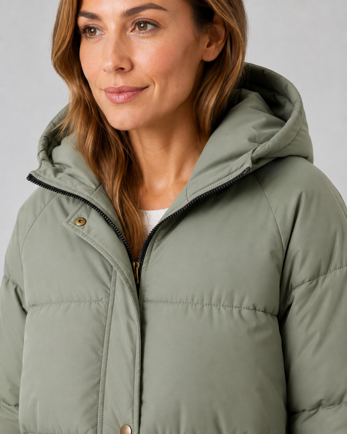 Sharon hooded longline padded puffer coat - styled outfit