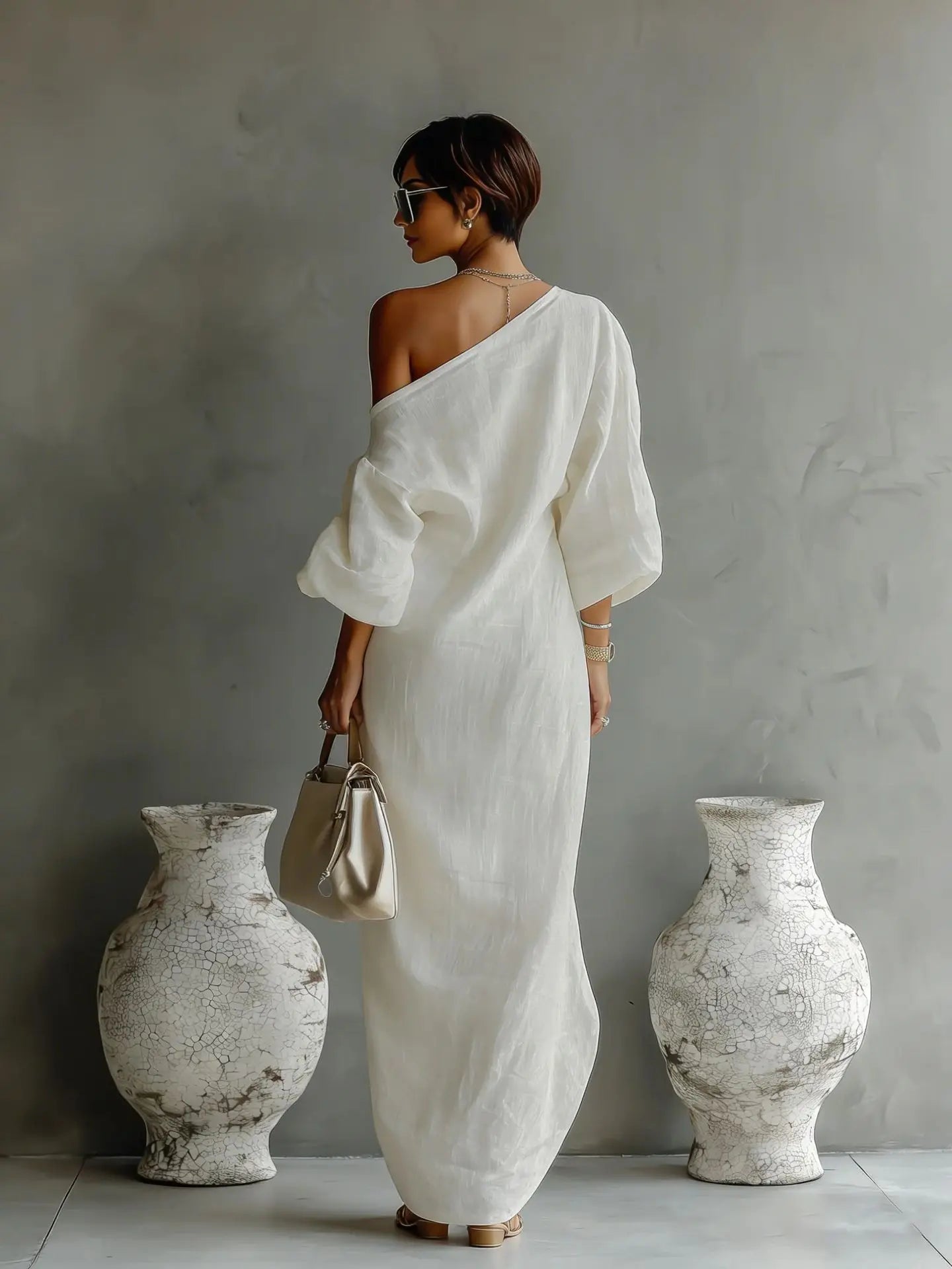 Sheila | Women's One Shoulder Maxi Dress