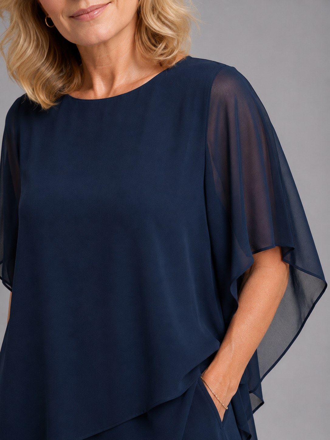 Silvia | Chiffon Two-Piece Set Wide Leg
