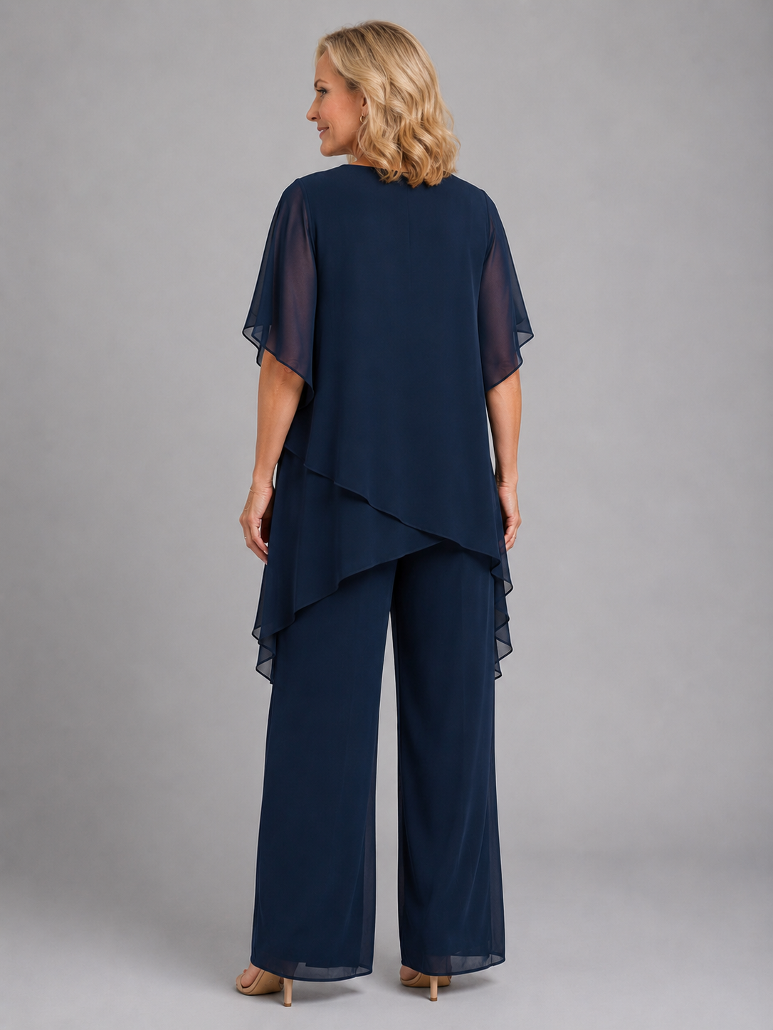 Silvia | Chiffon Two-Piece Set Wide Leg
