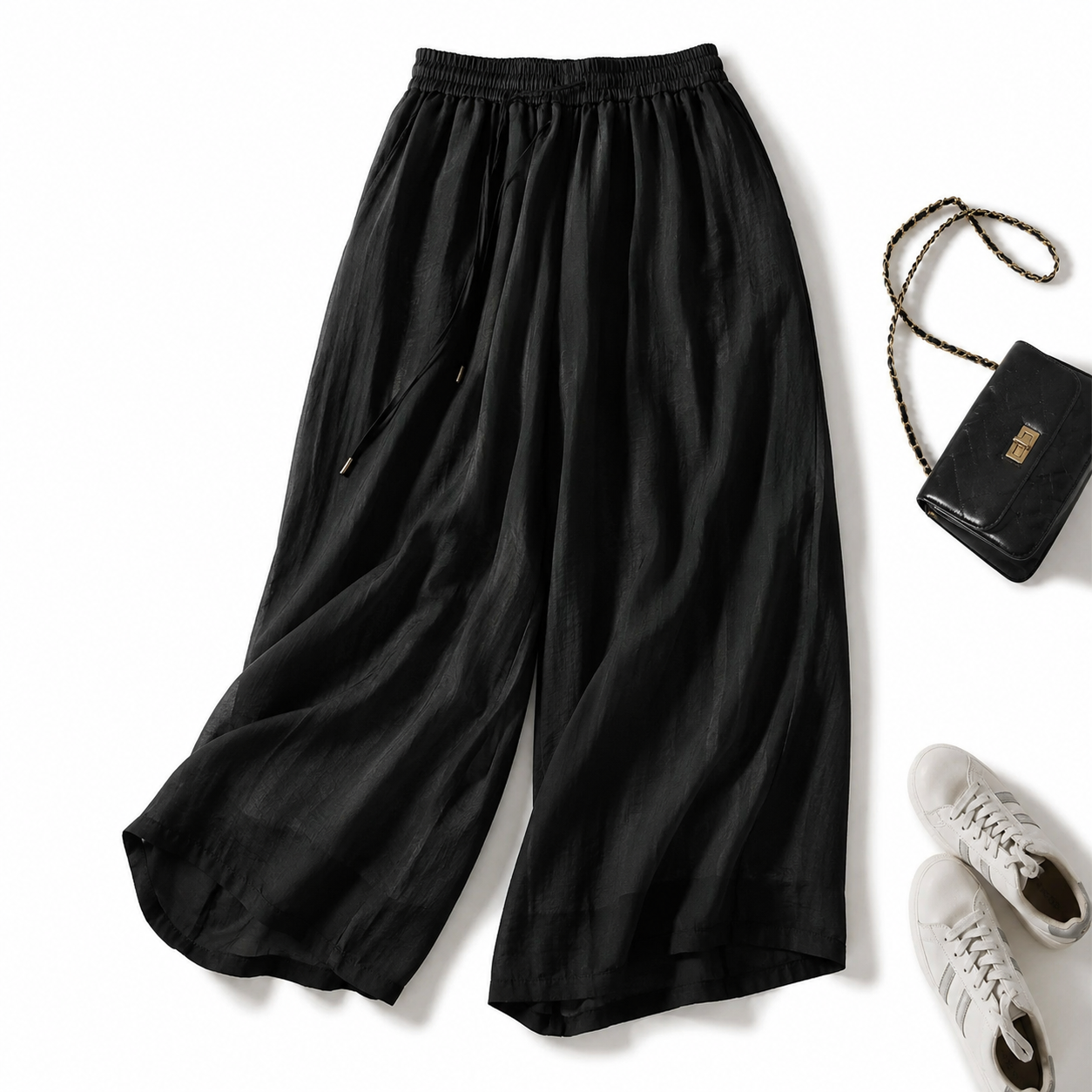 Solene wide leg linen culottes - color options 1