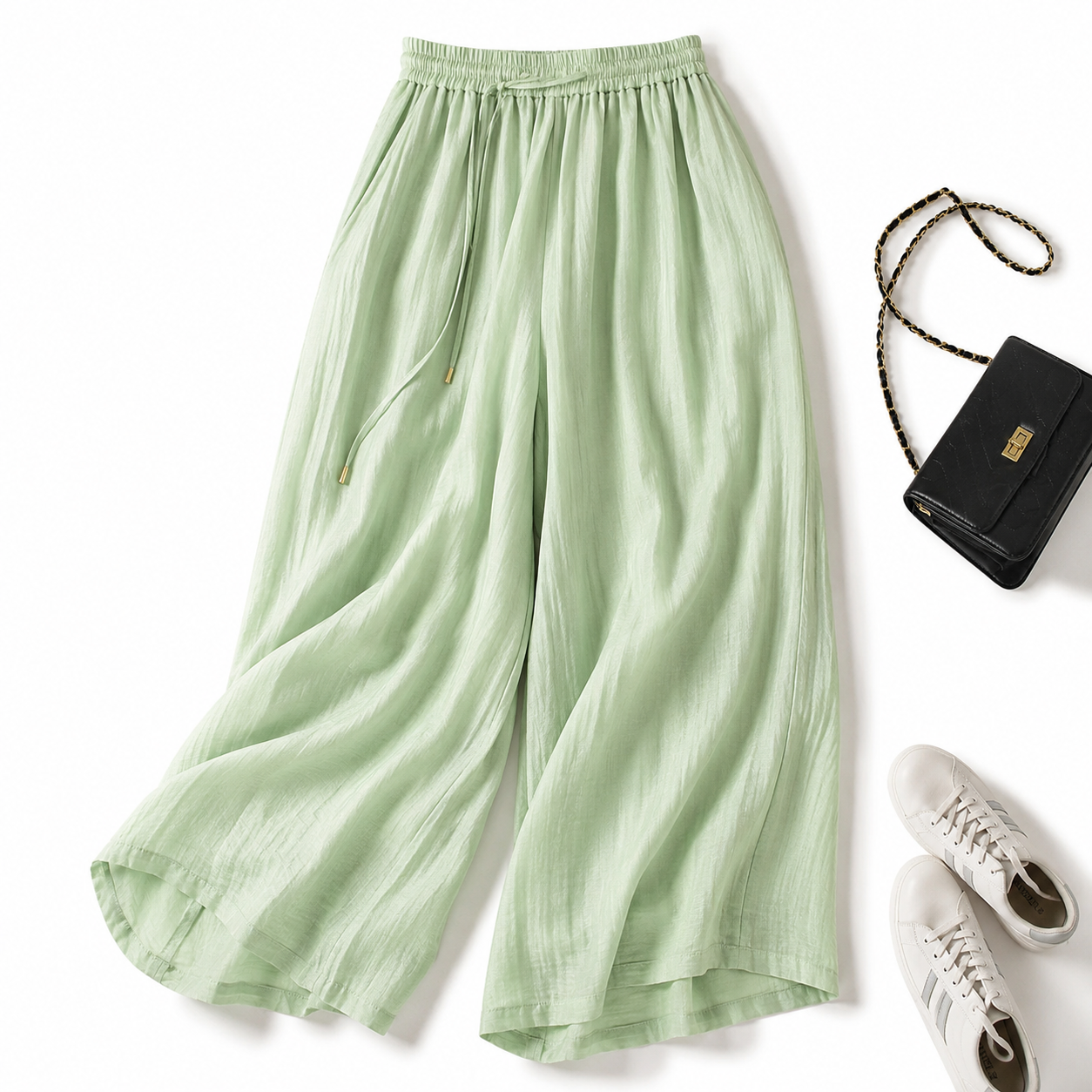 Solene wide leg linen culottes - color options 2