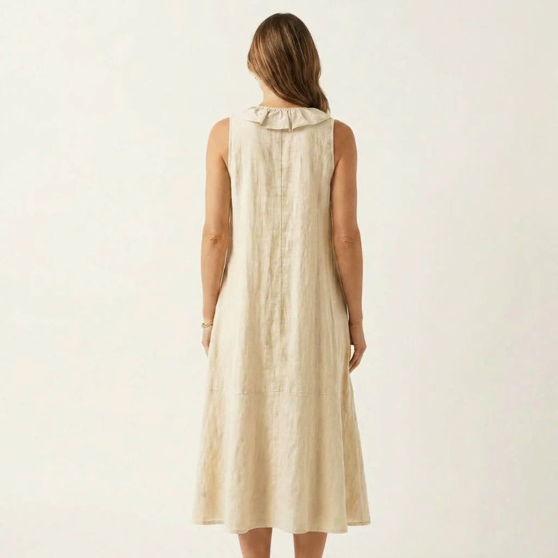 Susanna | Bohemian Linen Midi Dress