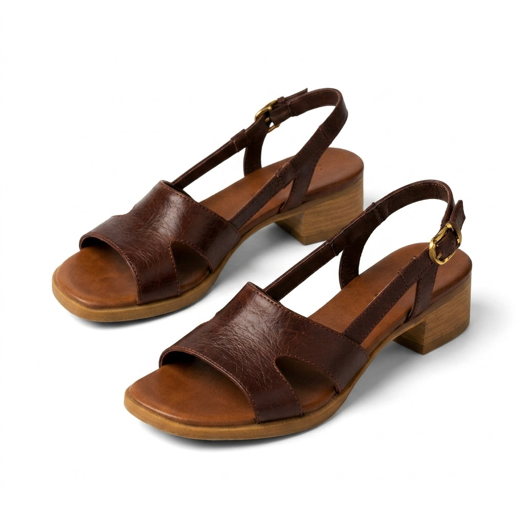 Sylvia block heel sandals - side view