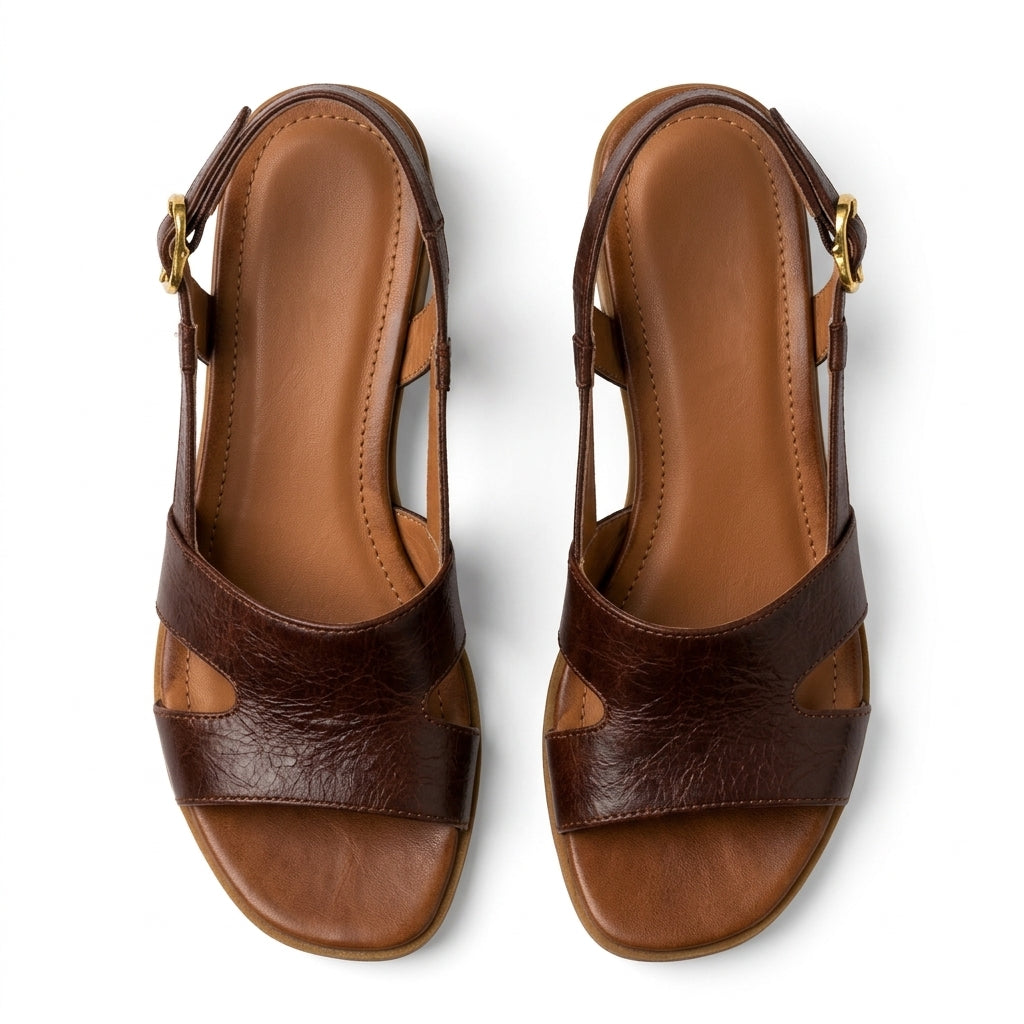 Sylvia block heel sandals - heel detail
