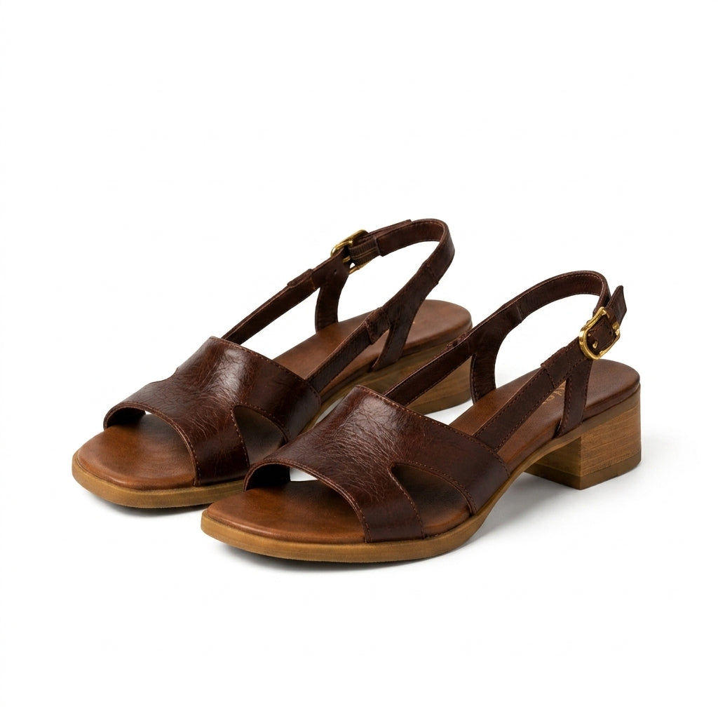 Sylvia block heel sandals - styled outfit