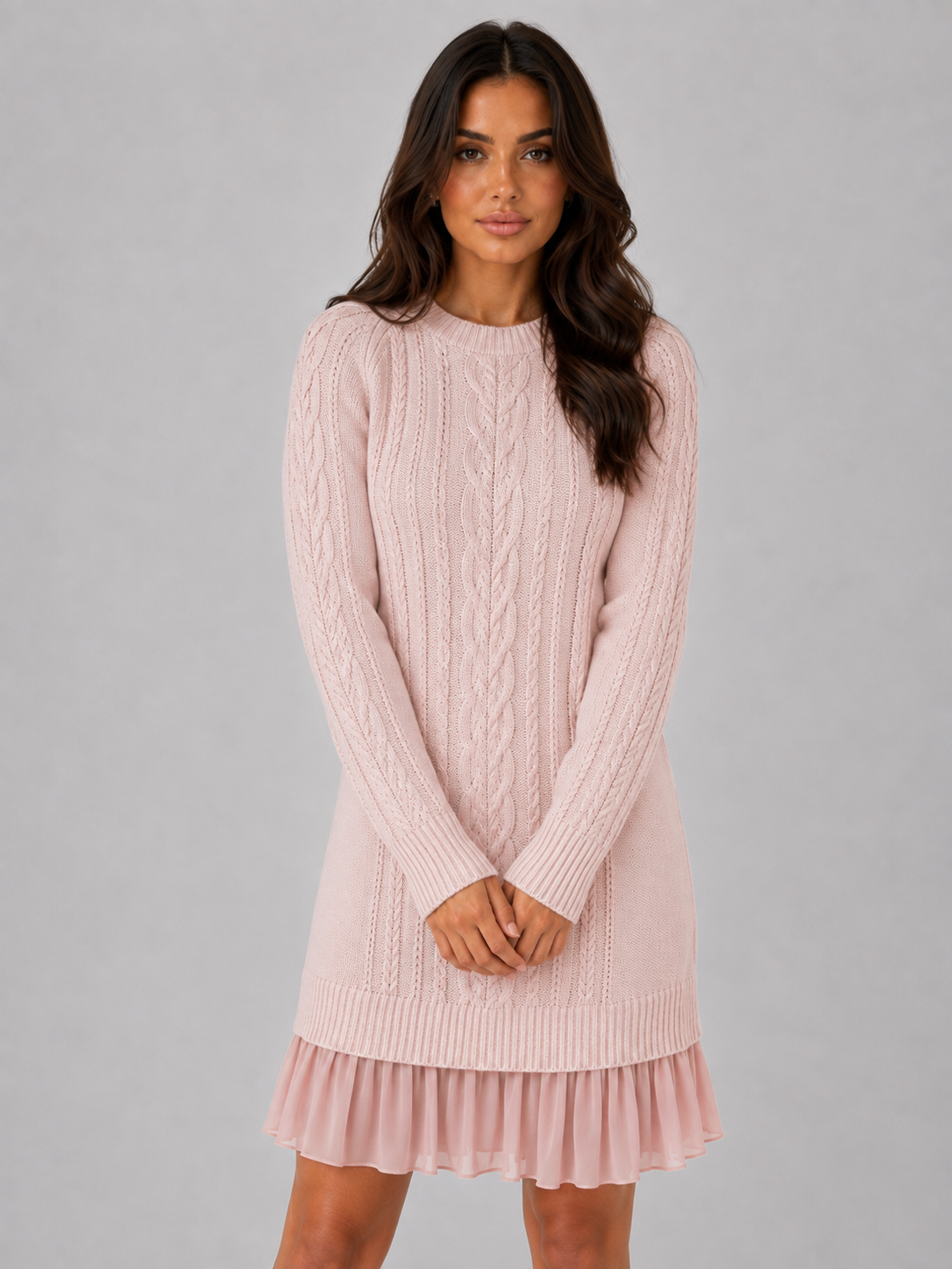 Talise | Cable Knit Jumper Mini Dress