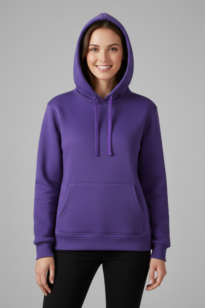 Talulla | Adjustable Hood Ribbed-Hem Hoodie