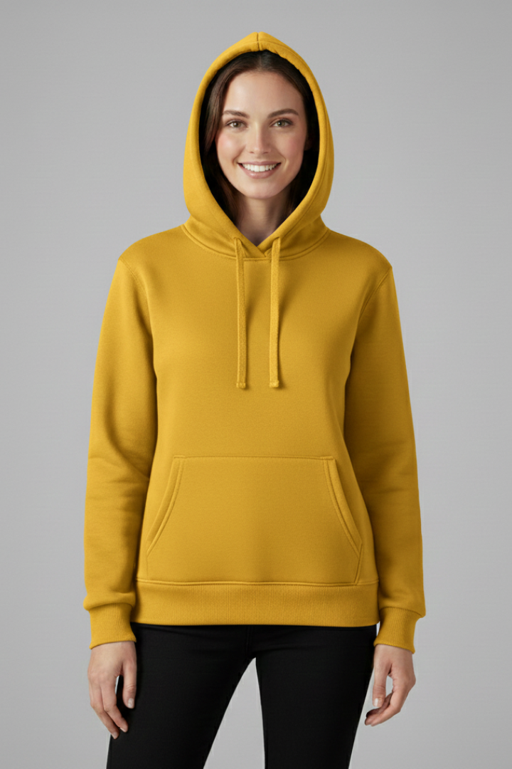 Talulla | Adjustable Hood Ribbed-Hem Hoodie