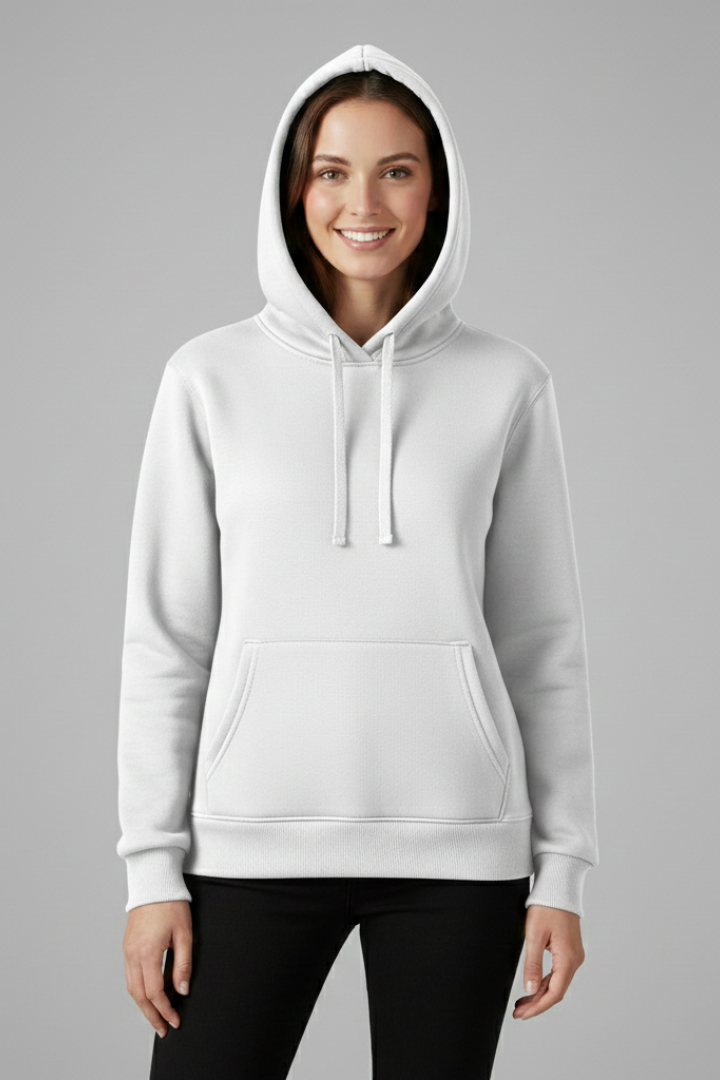 Talulla | Adjustable Hood Ribbed-Hem Hoodie