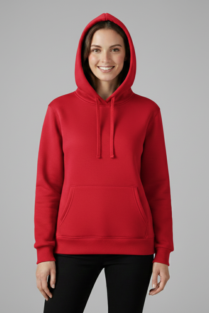 Talulla | Adjustable Hood Ribbed-Hem Hoodie