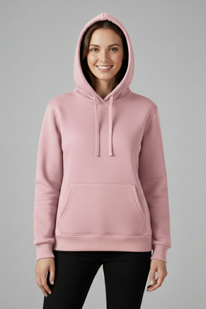 Talulla | Adjustable Hood Ribbed-Hem Hoodie