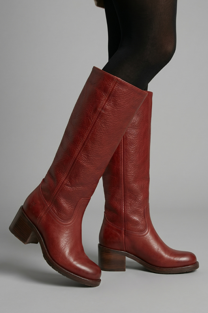 Thalia orthopedic boots with mid calf shaft - color Light Brown