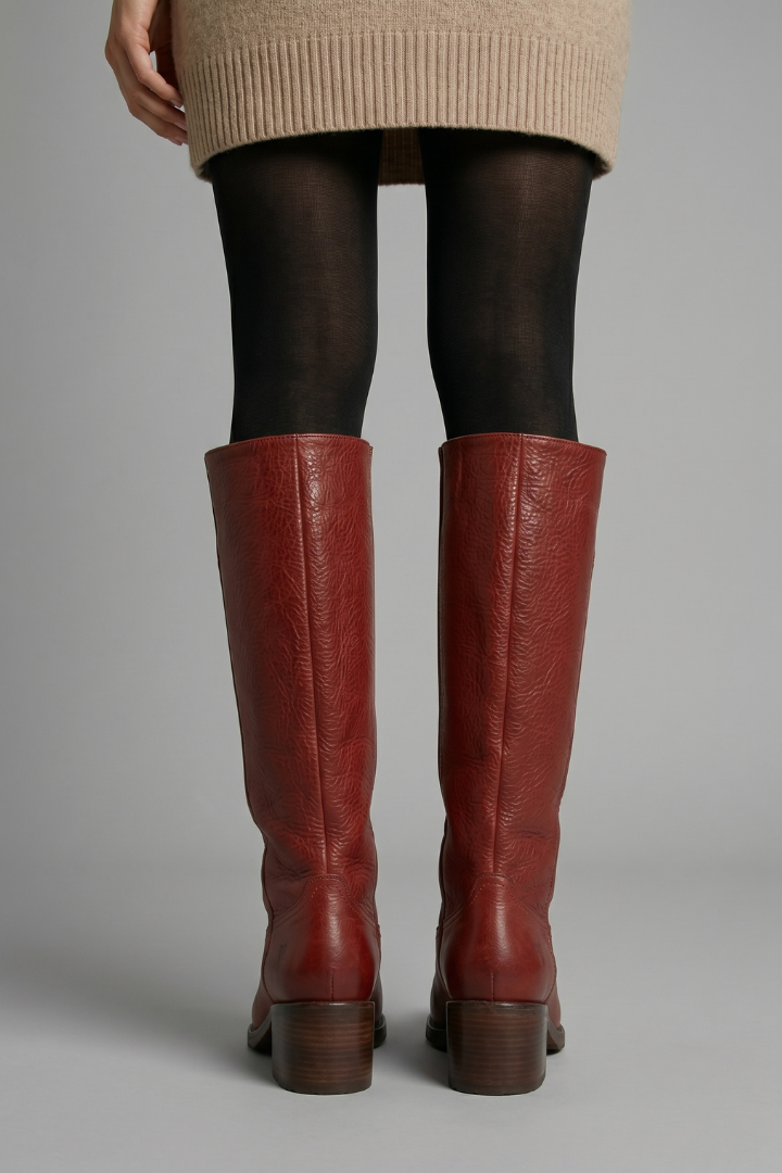 Thalia orthopedic boots with mid calf shaft - color Brown