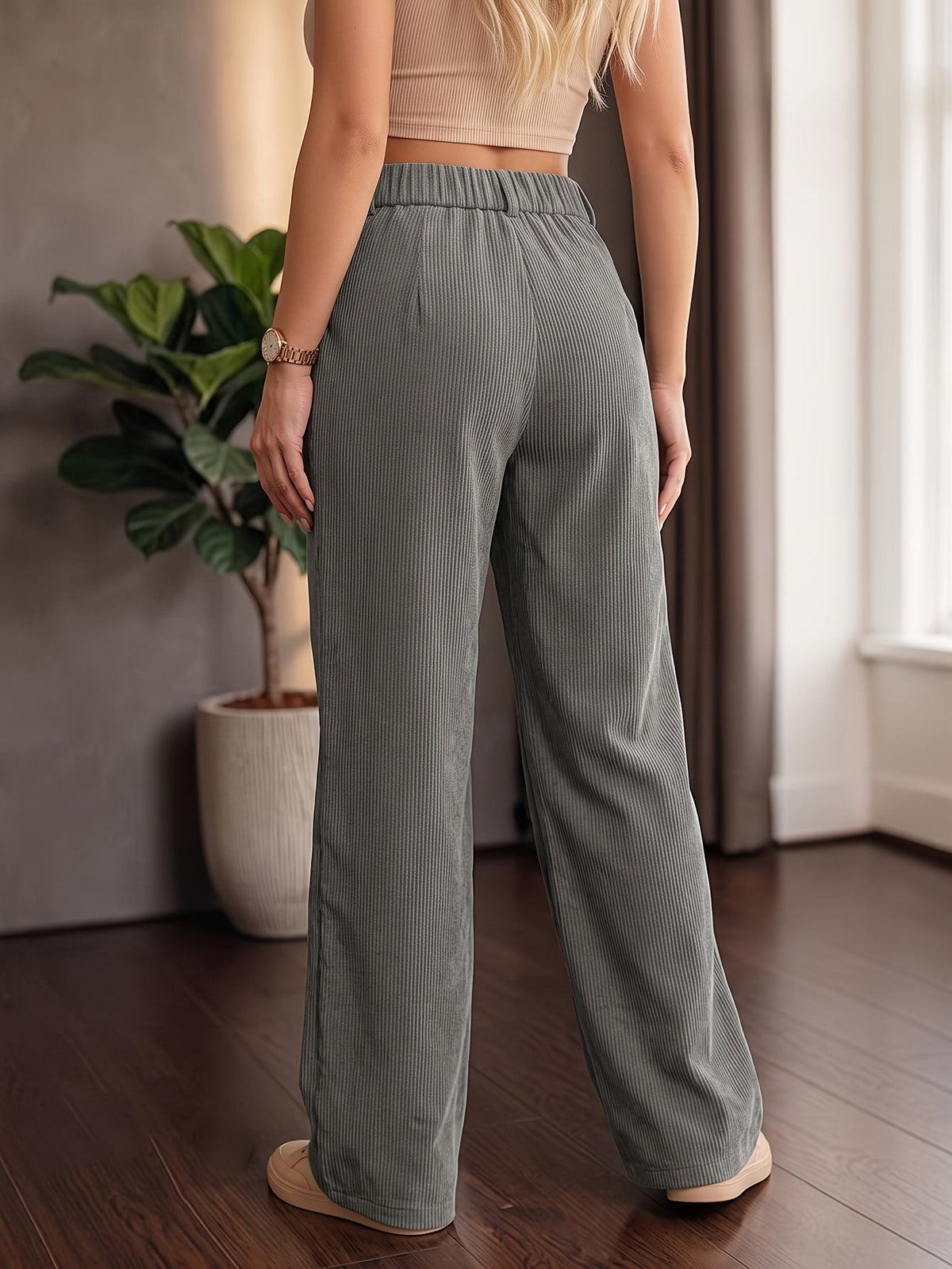 Thea | Elegant High-Waist Wide-Leg Trousers