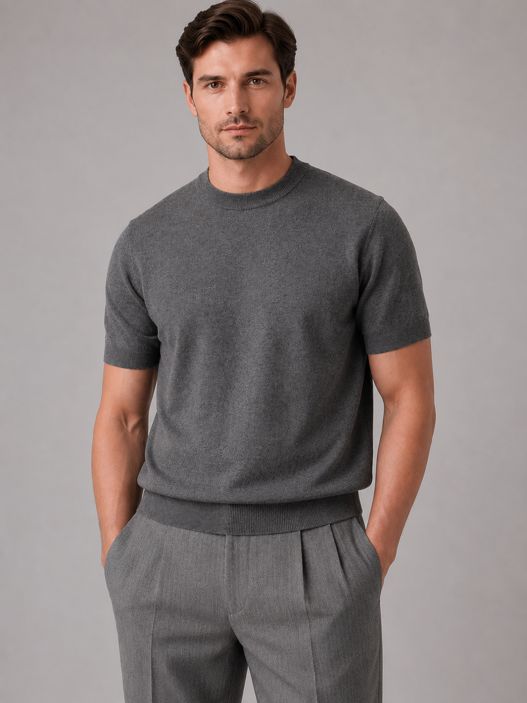 Theodore | Casual Short Sleeve Knit T-Shirt