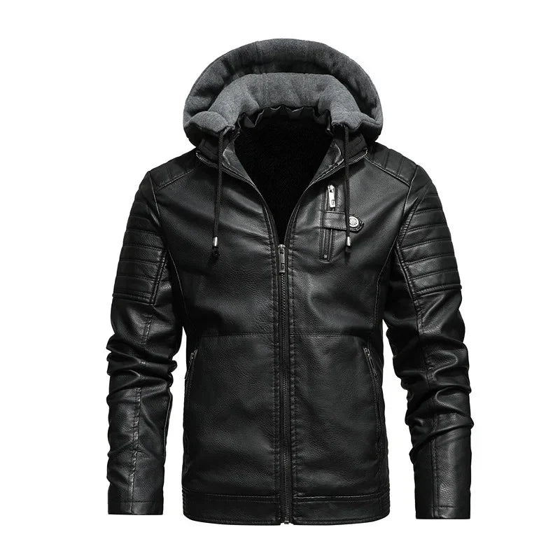Thorald | Quilted Hooded Moto Jacket