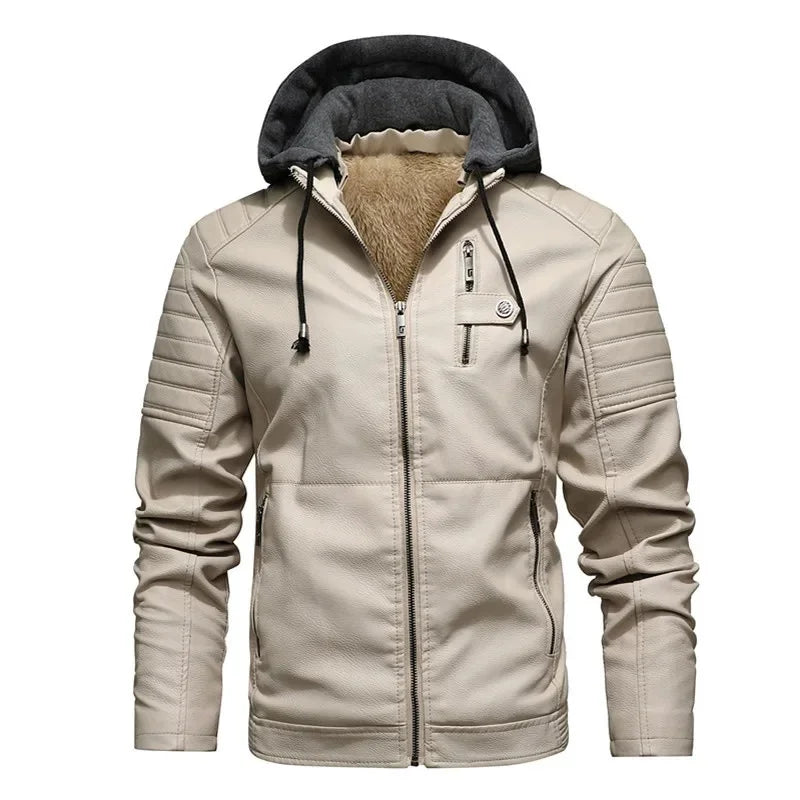 Thorald | Quilted Hooded Moto Jacket