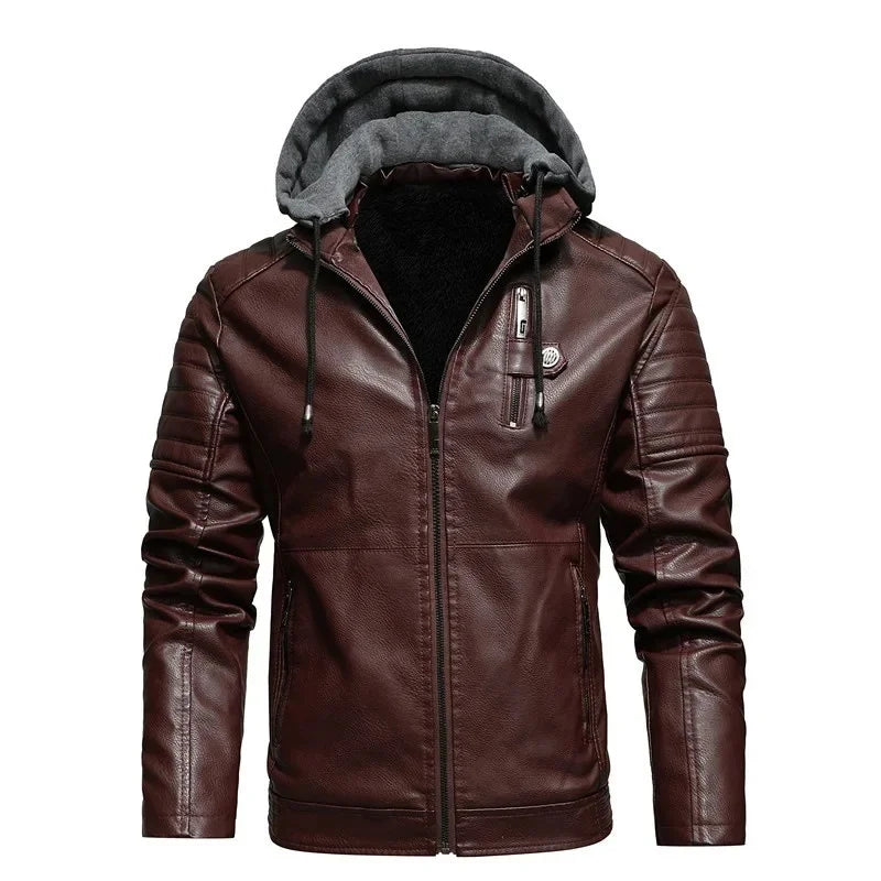 Thorald | Quilted Hooded Moto Jacket