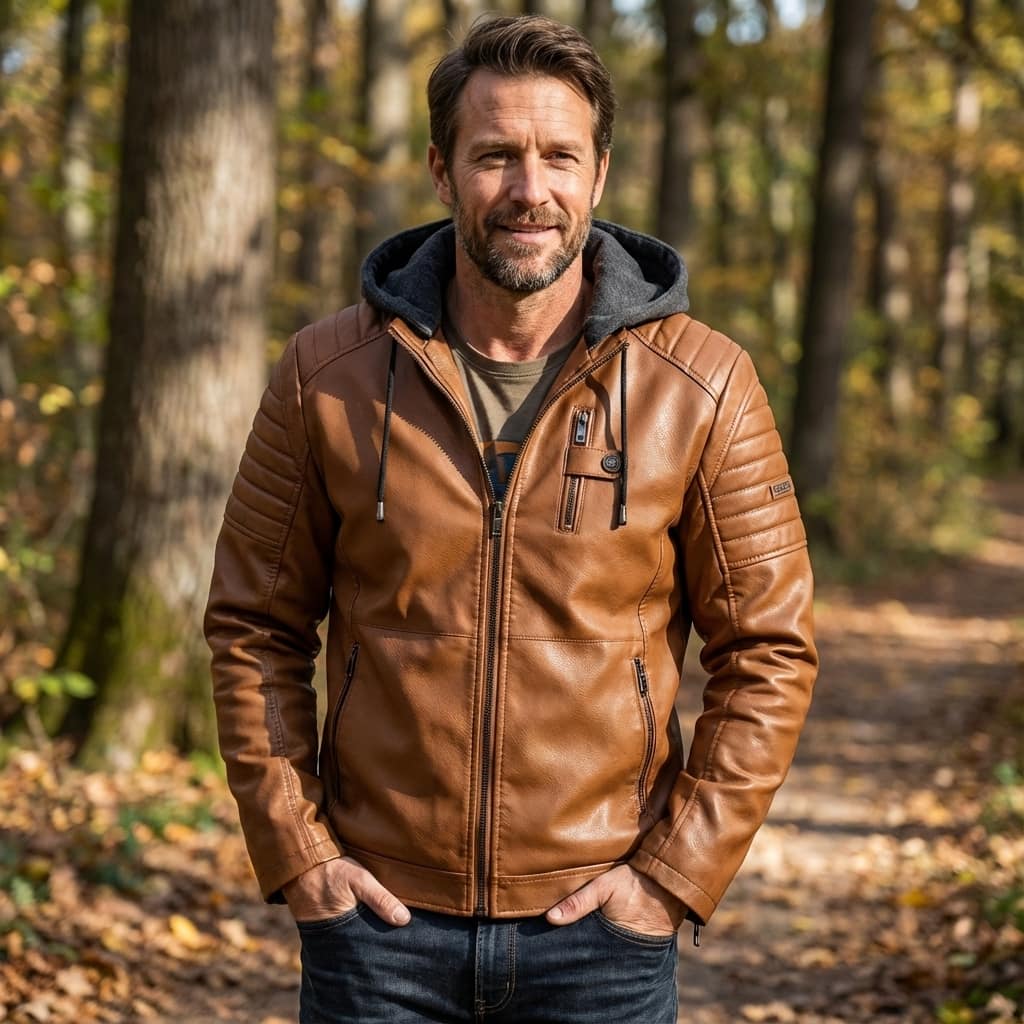 Thorald | Quilted Hooded Moto Jacket