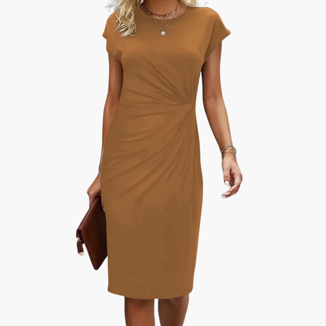 Tracy | Women's Round Neck Midi Dress