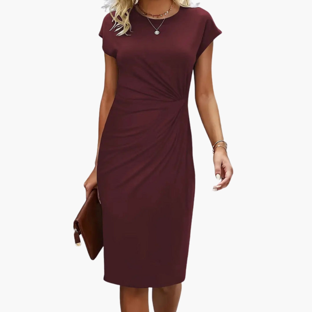 Tracy | Women's Round Neck Midi Dress