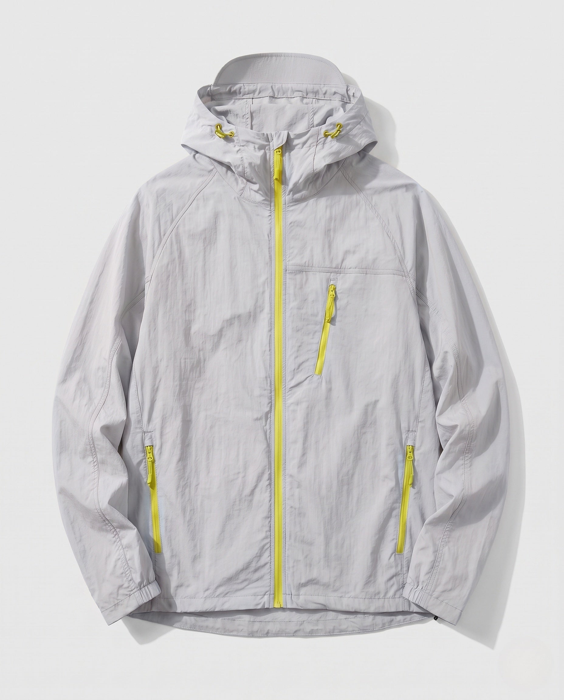 Tyler packable hooded jacket - color Light Gray