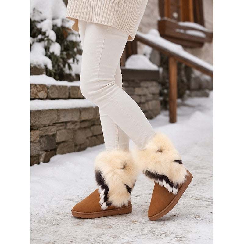 Ulrika | Fluffy-Trimmed Snow Boots
