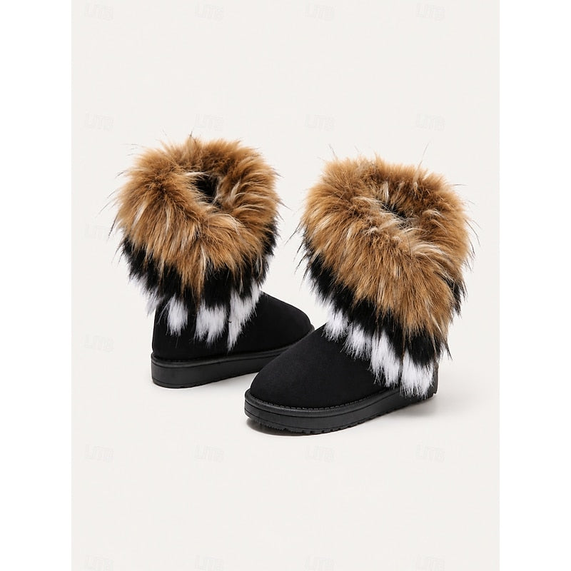 Ulrika | Fluffy-Trimmed Snow Boots