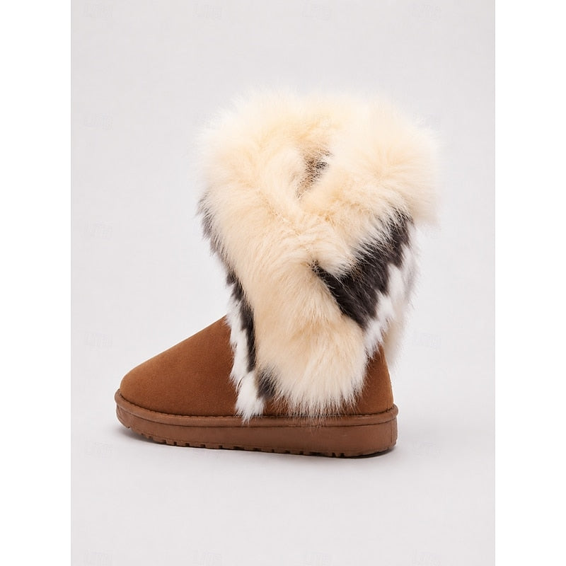 Ulrika | Fluffy-Trimmed Snow Boots
