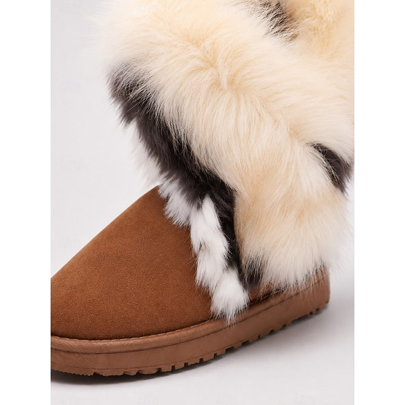 Ulrika | Fluffy-Trimmed Snow Boots
