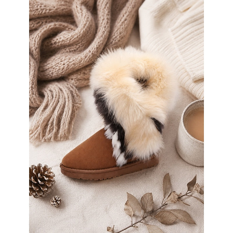 Ulrika | Fluffy-Trimmed Snow Boots