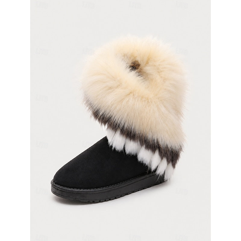 Ulrika | Fluffy-Trimmed Snow Boots