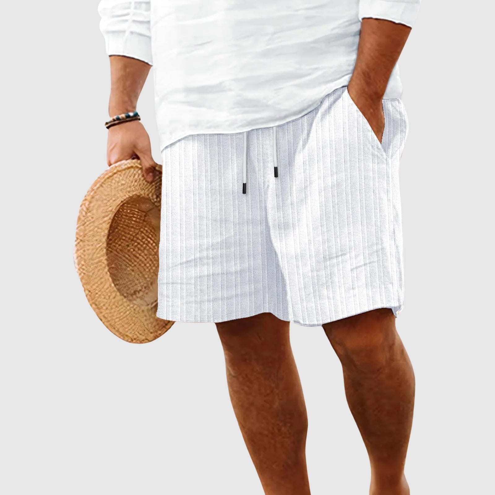 Valentino | Lightweight Striped Summer Shorts