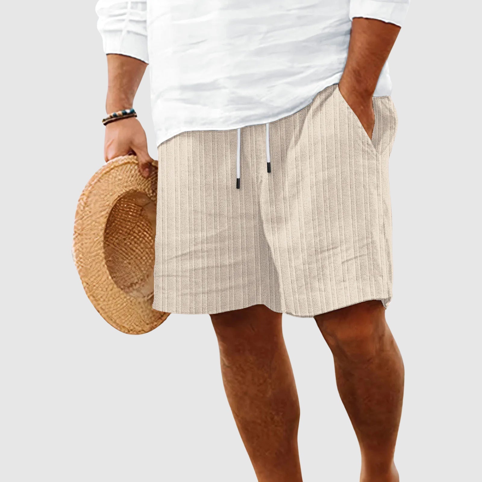 Valentino | Lightweight Striped Summer Shorts