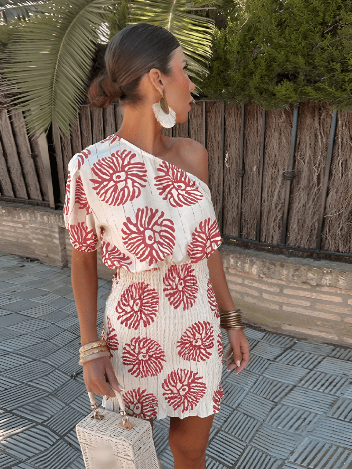 Vanessa | One-Shoulder Smocked Mini Dress