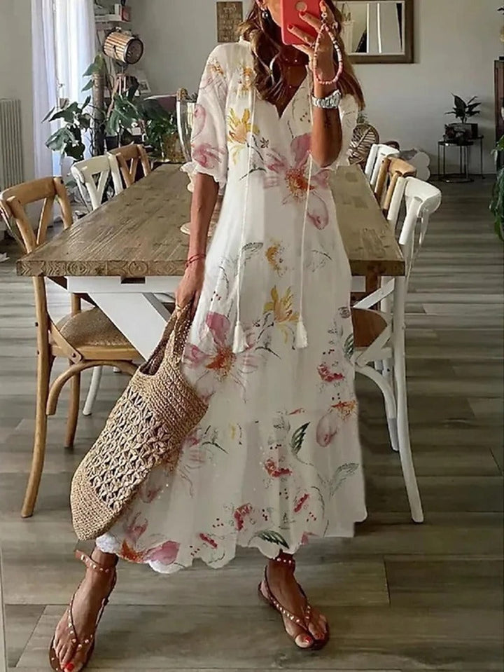 Ava | Boho Floral Maxi Dress