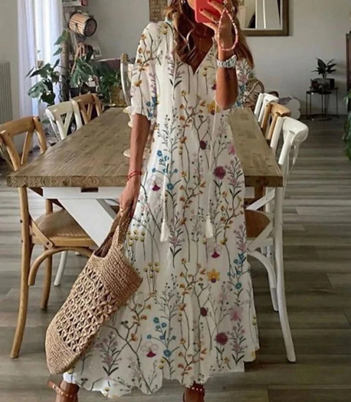 Ava | Boho Floral Maxi Dress
