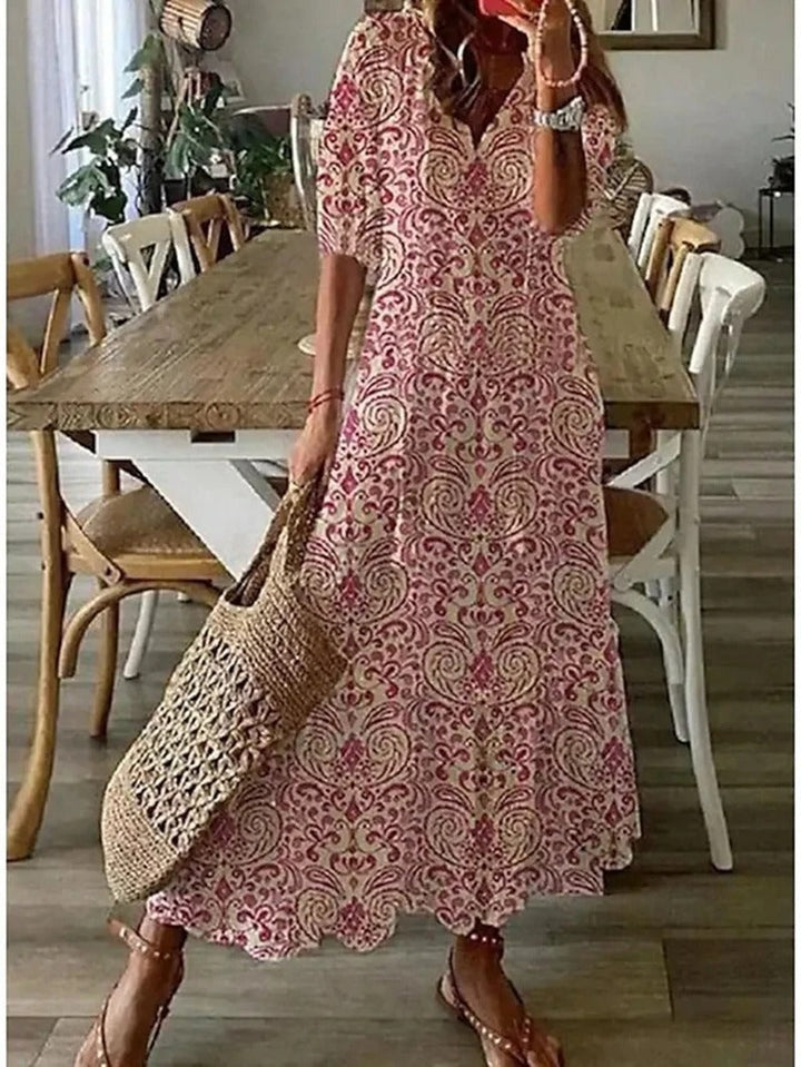 Ava | Boho Floral Maxi Dress