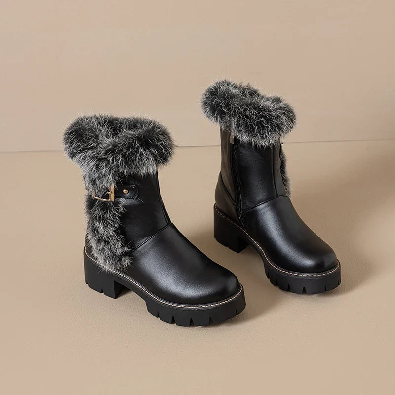 Vesalia | Buckled Block-Heel Boots